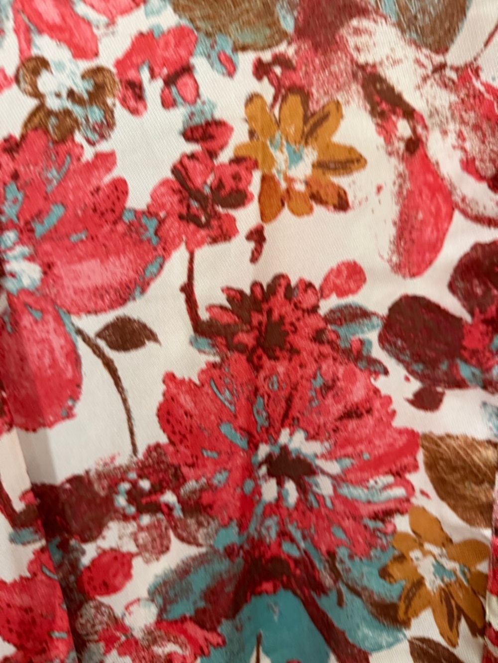 Floral Button-Up Tunic and Pants Set in Coral Floral - Picture 6 of 11